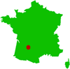 Small map showing our location in south west France
